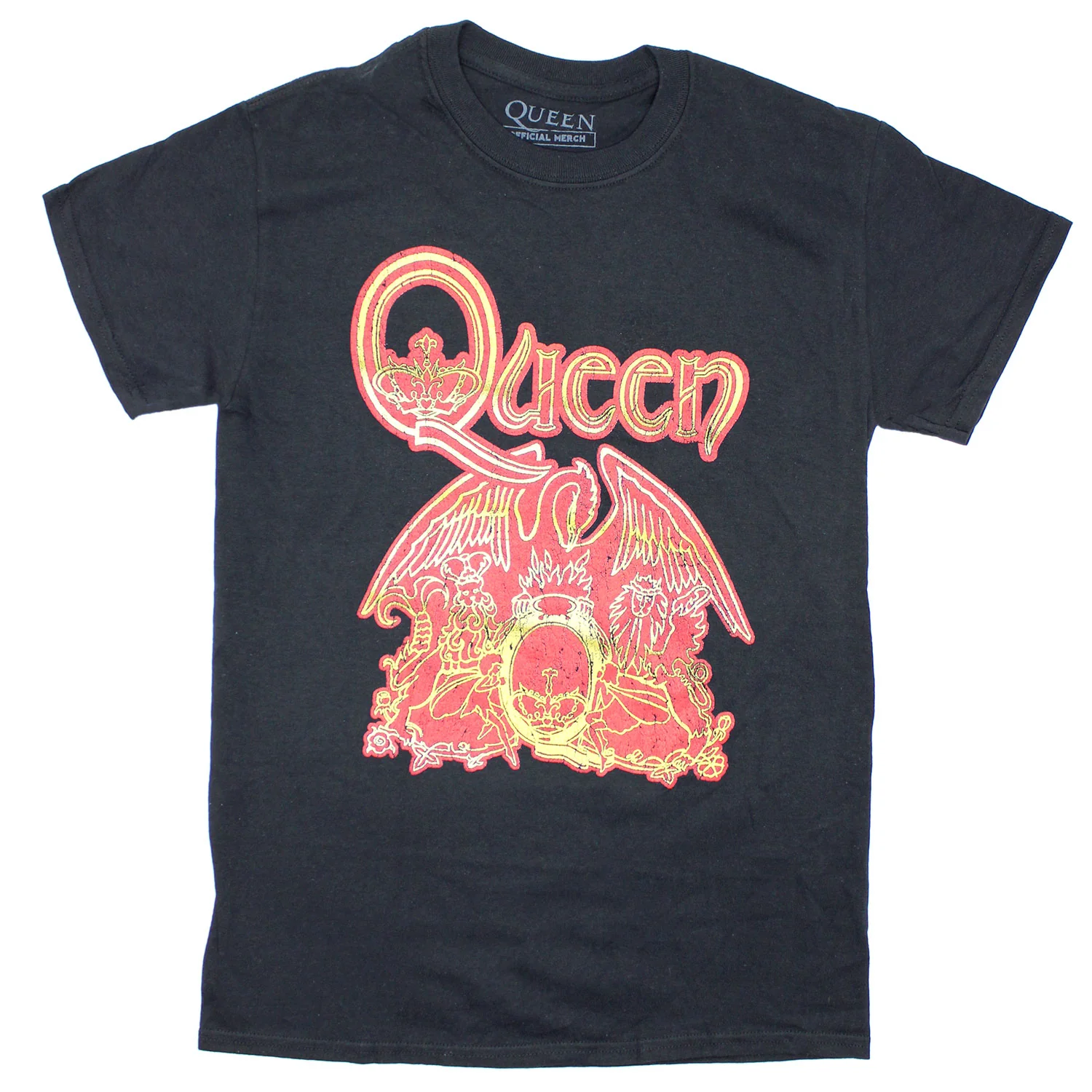 Queen Red Crest Emblem Logo T-shirt