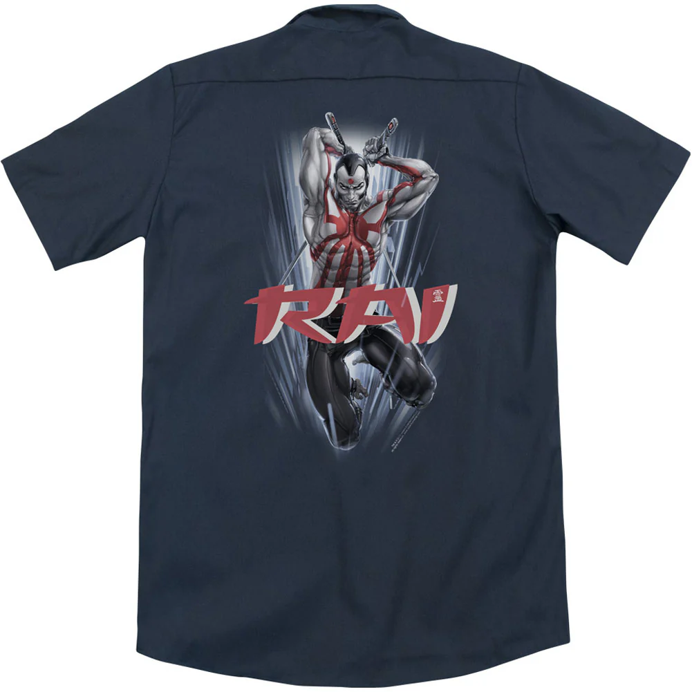RAI Leap And Slice(Back Print) Workshirt - Image 2