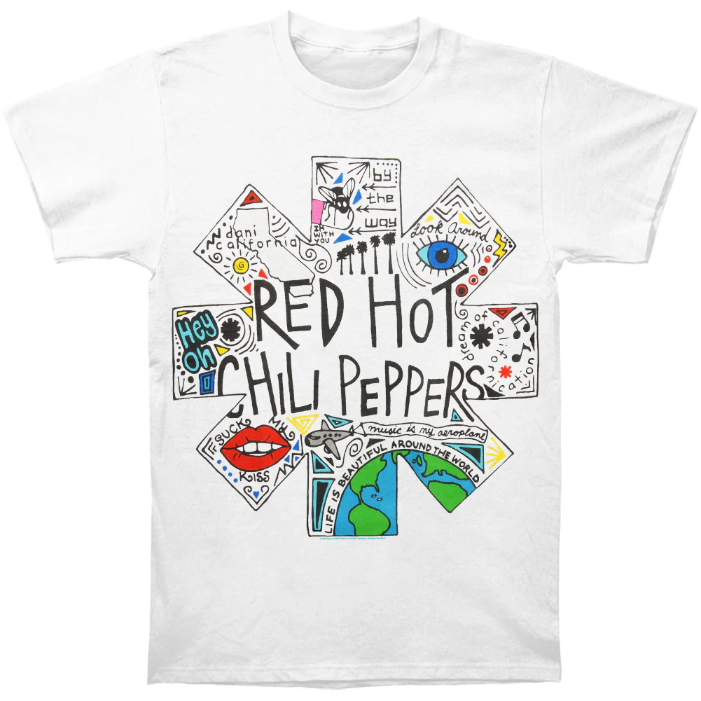 Red Hot Chili Peppers Doodle Logo Slim Fit T-shirt