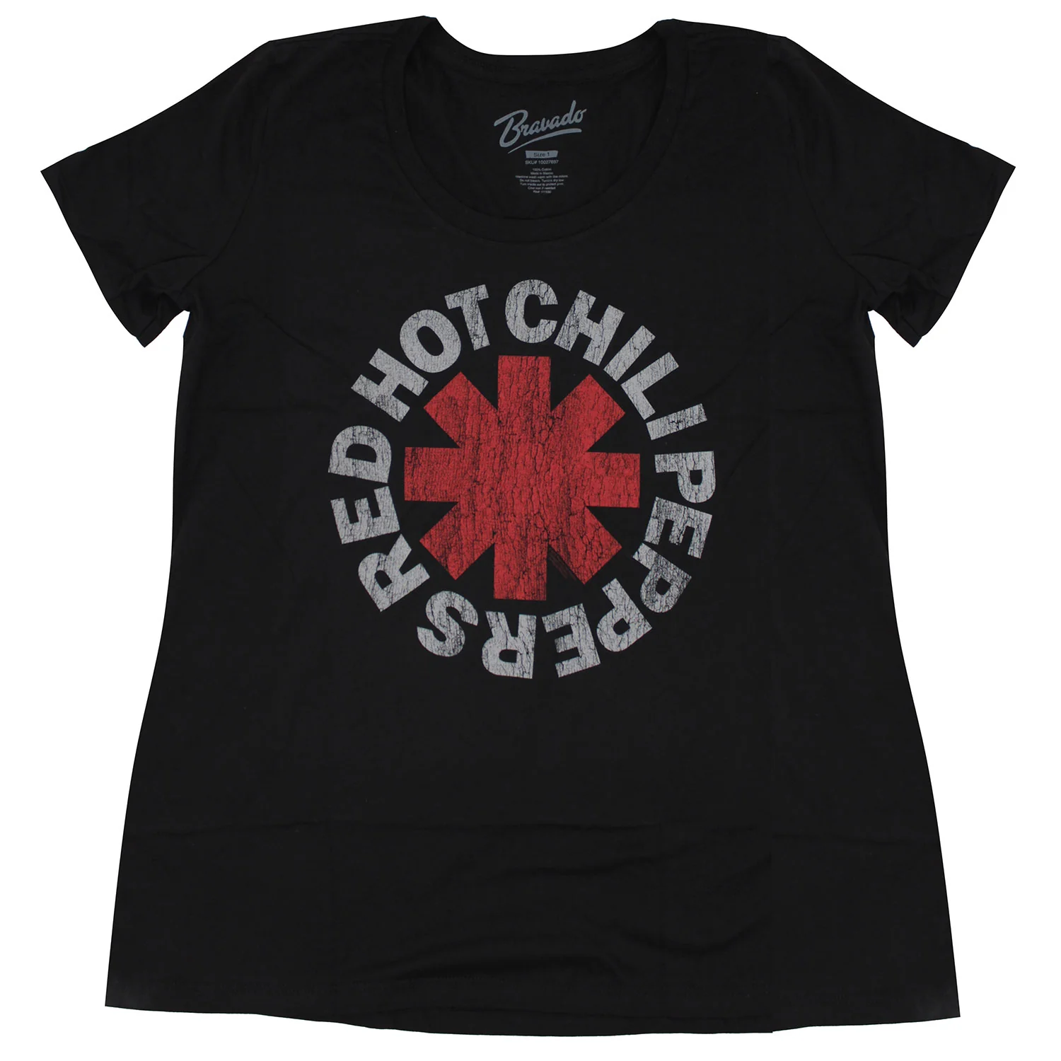 Red Hot Chili Peppers Vintage Distressed Asterisk Logo Junior Top