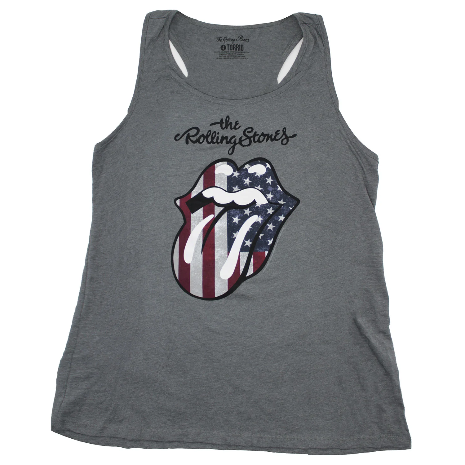 Rolling Stones American Flag Classic Tongue Plus Size Tank Womens Tank