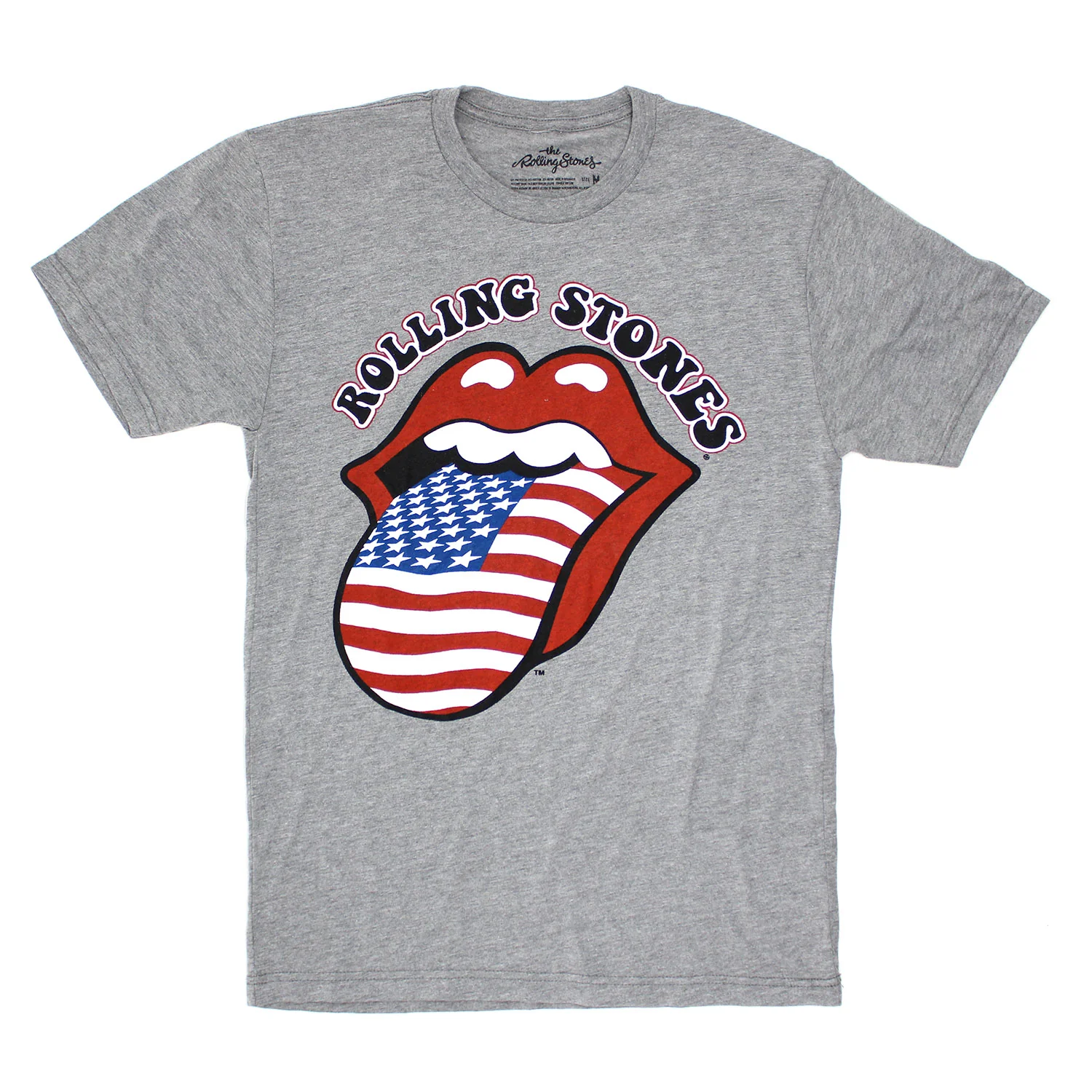 Rolling Stones American Flag Tongue Under Logo Slim Fit T-shirt