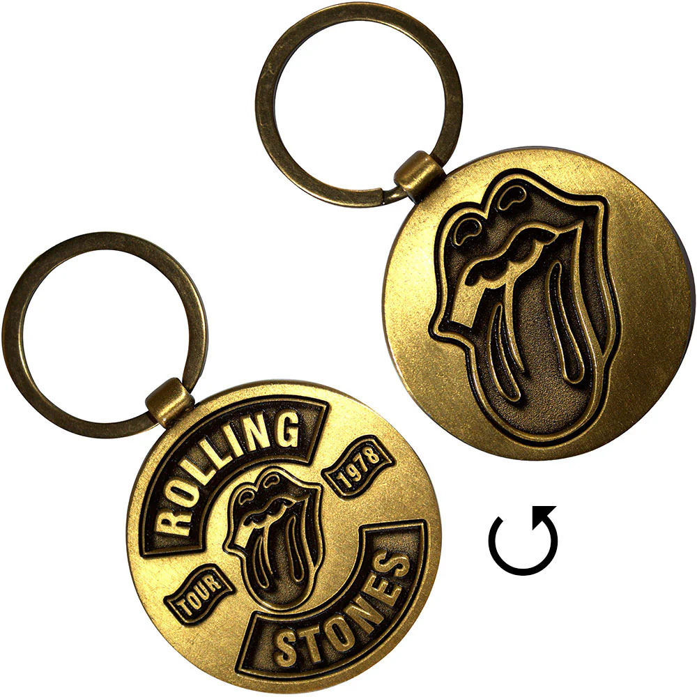 Rolling Stones Classic Tongue/tour '78 Double-sided Metal Key Chain