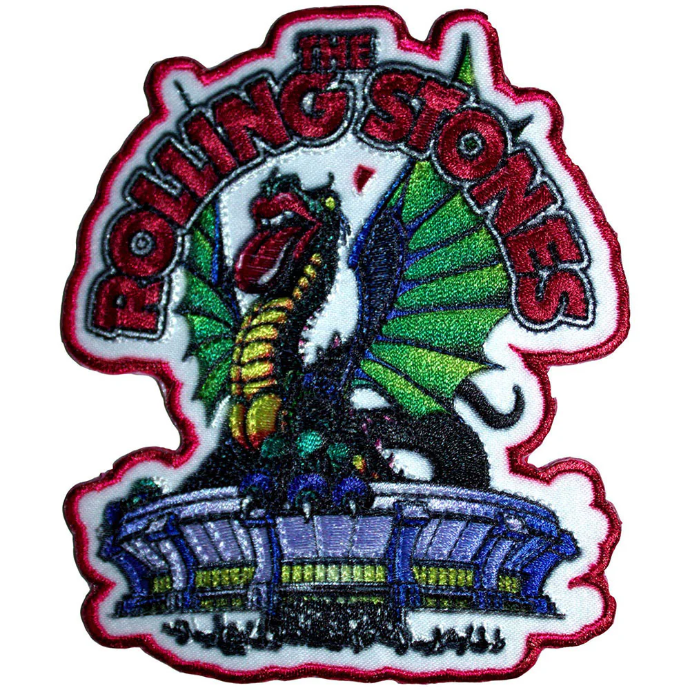 Rolling Stones Dragon Cut-out Woven Patch