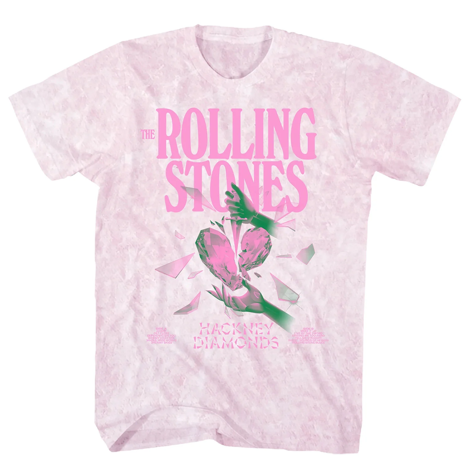 Rolling Stones Hackney Diamonds Pink Mineral Wash Tie Dye T-shirt