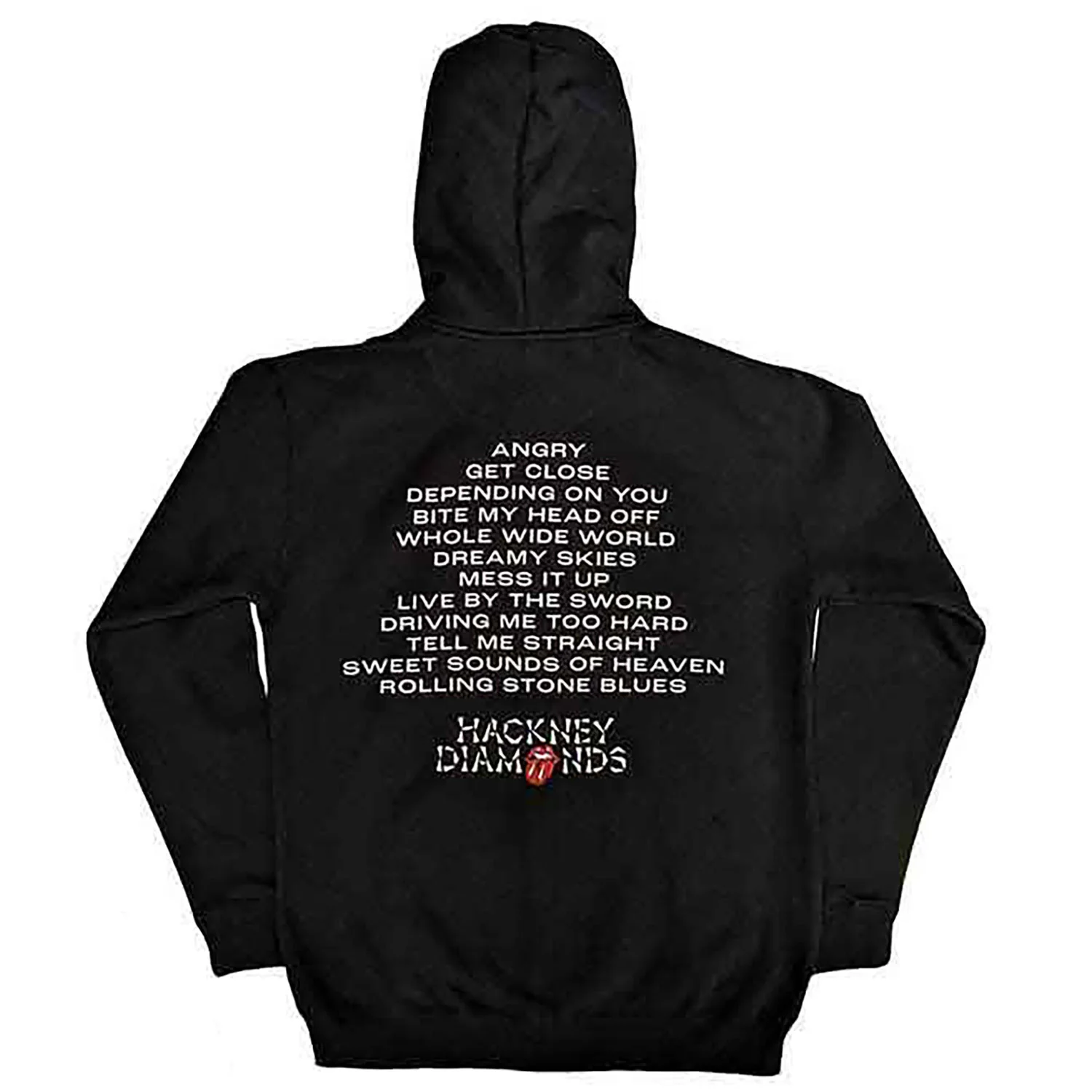 Rolling Stones Hackney Diamonds Tracklist Zippered Hooded Sweatshirt - Image 2