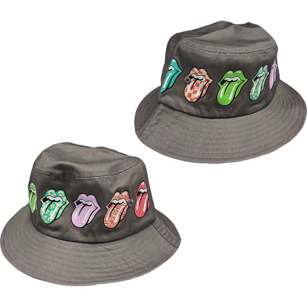 Rolling Stones Multi-tongue Pattern Bucket Cap