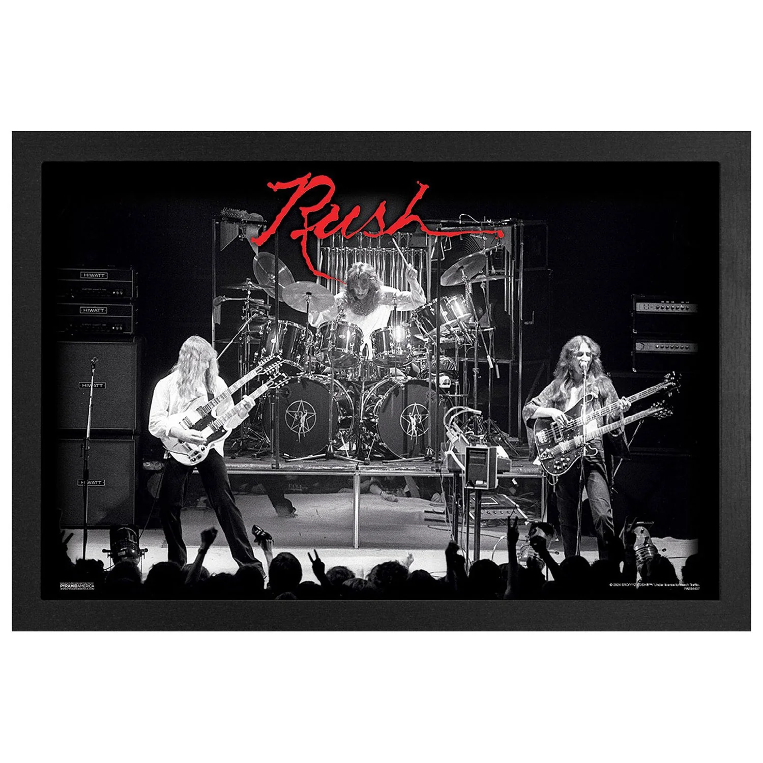 Rush Live-Black & White Framed Wall Art