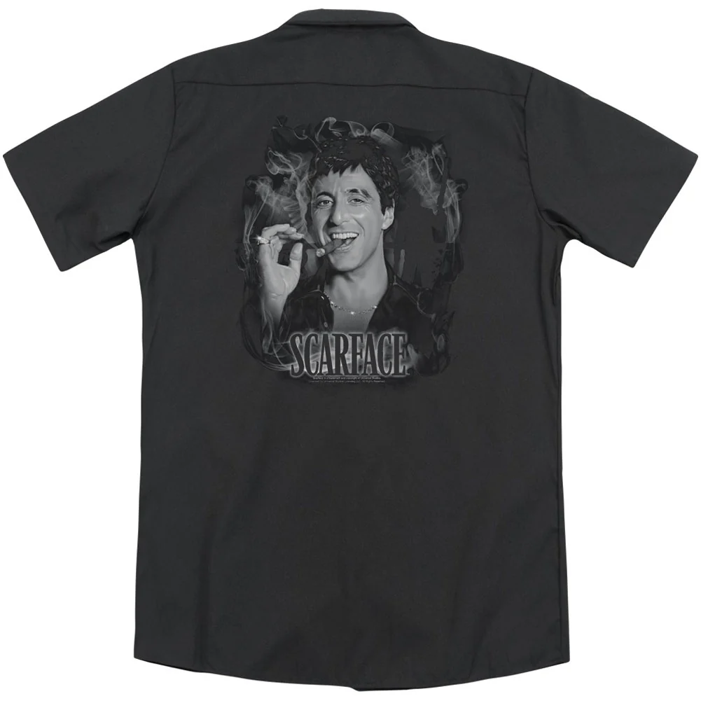 Scarface Smokey Scar (Back Print) Workshirt - Image 2