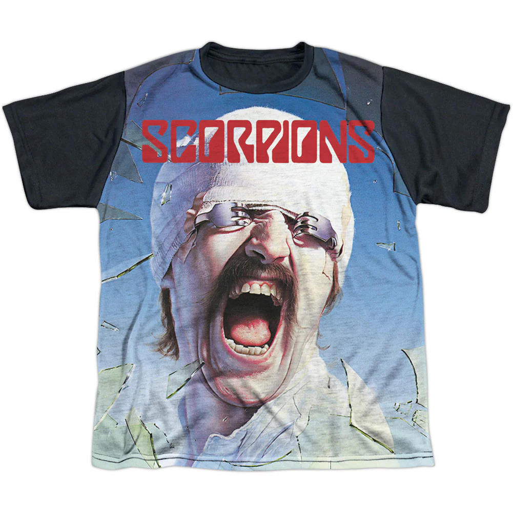 Scorpions Blackout Youth Black Back 100% Poly Sublimation T-shirt