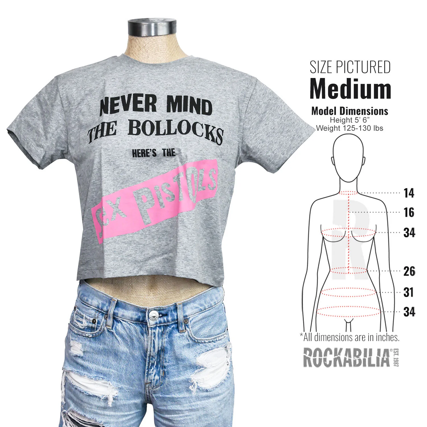 Sex Pistols NMTB Original Album Ladies Crop Top Junior Top - Image 4