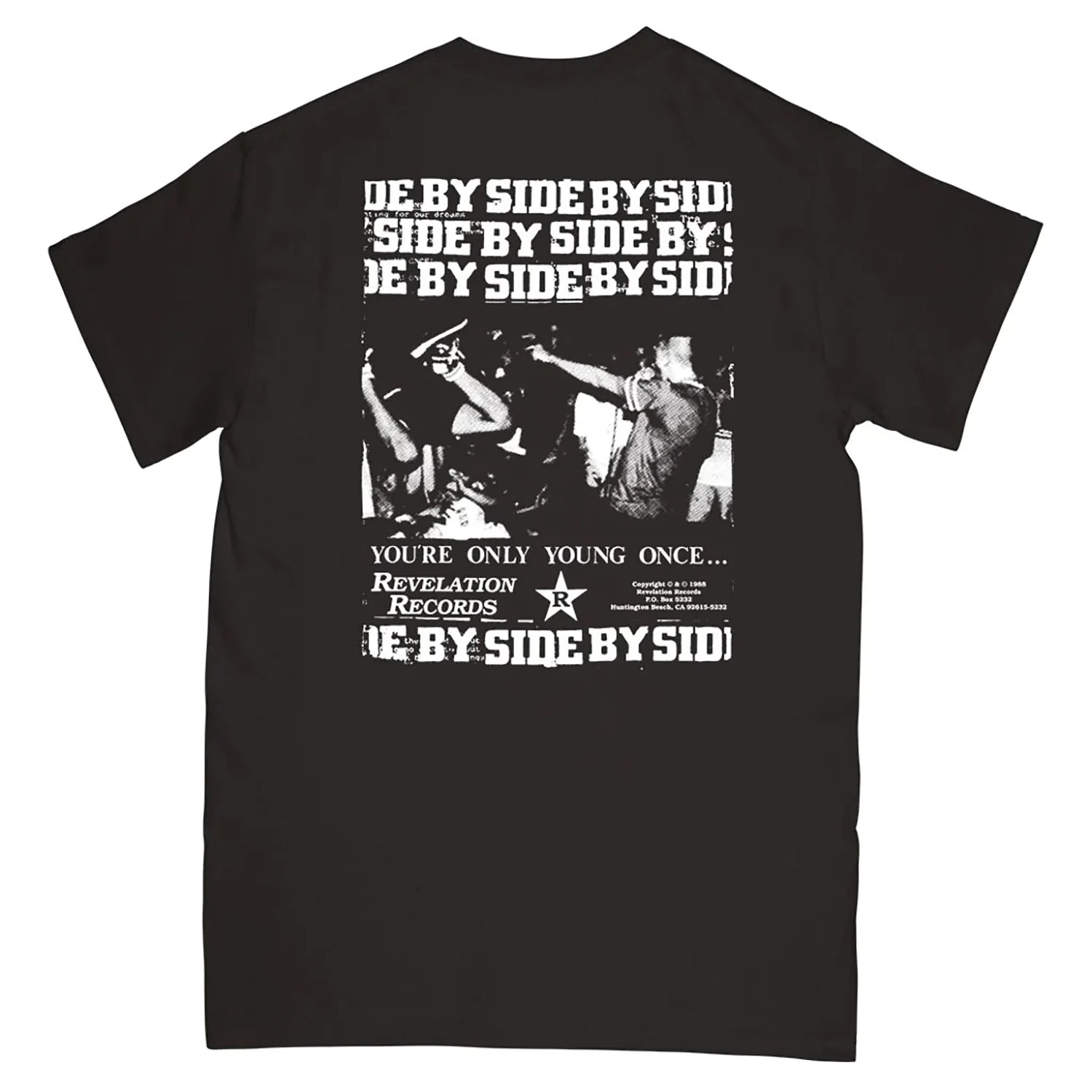 Side By Side Side By Side By Side (Black) T-shirt - Image 2