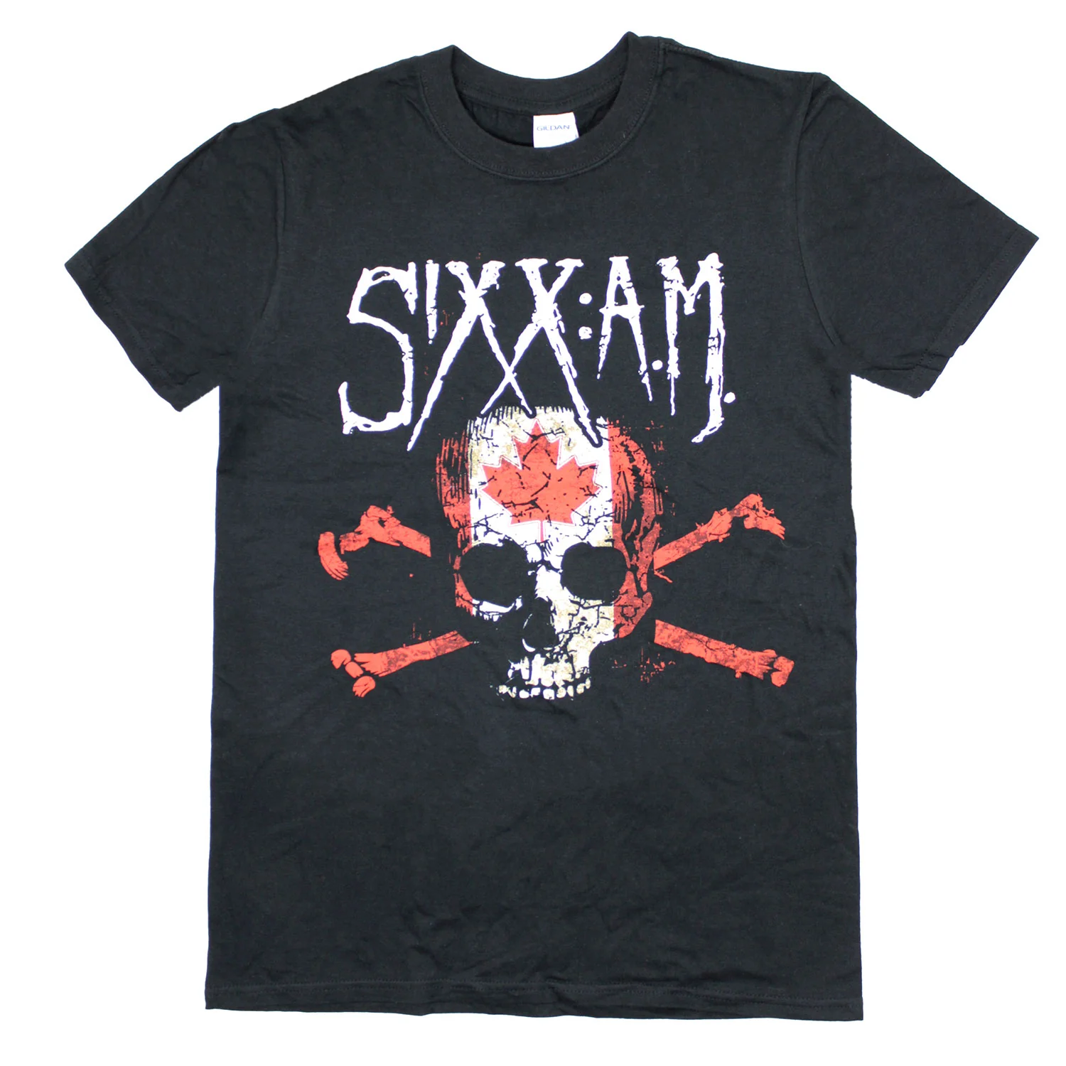 Sixx A.M. Darkness Skull 2016 Canada Tour Tee T-shirt