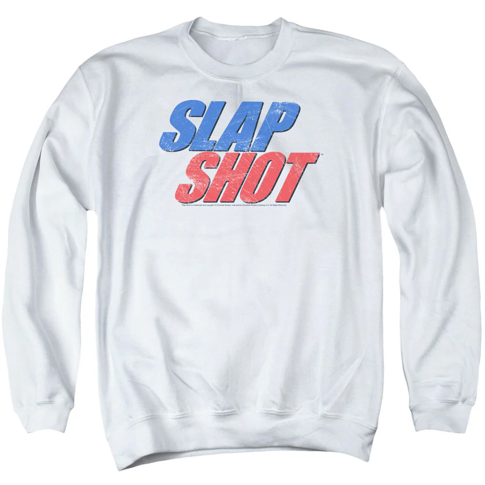Slap Shot Blue & Red Logo Adult Sweatshirt