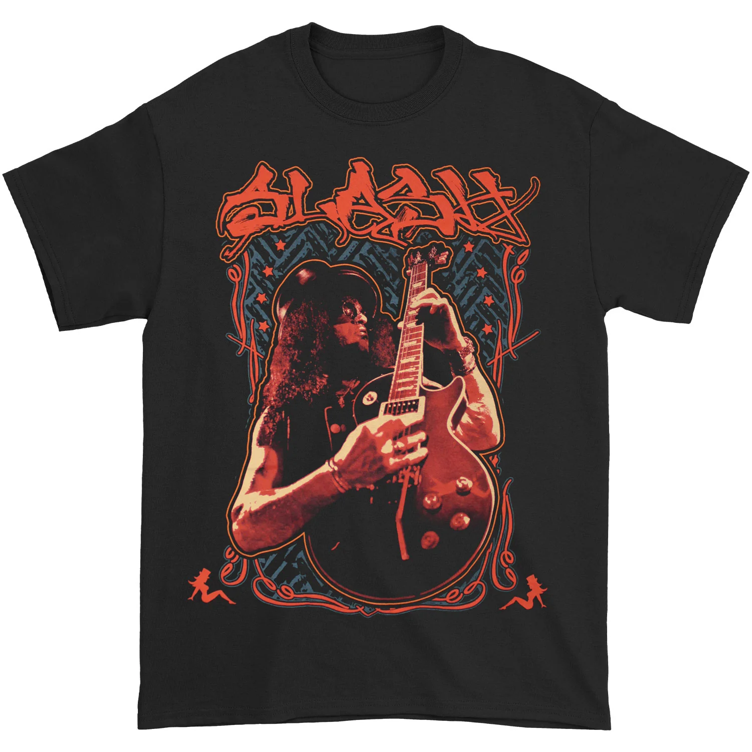 Slash Ornate Framed Guitar Photo T-shirt