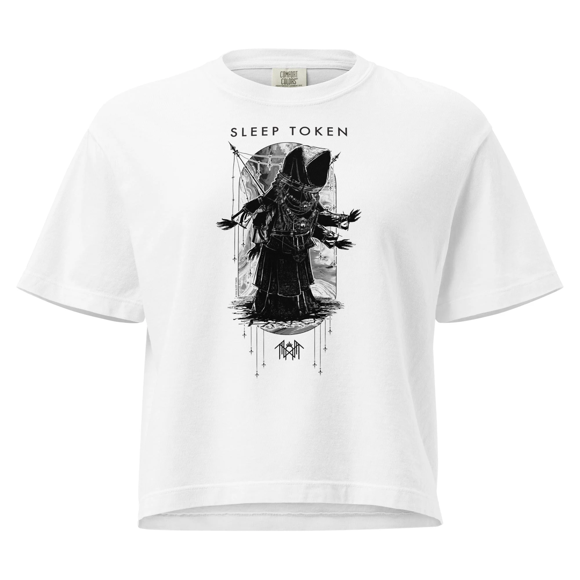 Sleep Token Granite Mineral Wash Womens Crop Top - Image 3