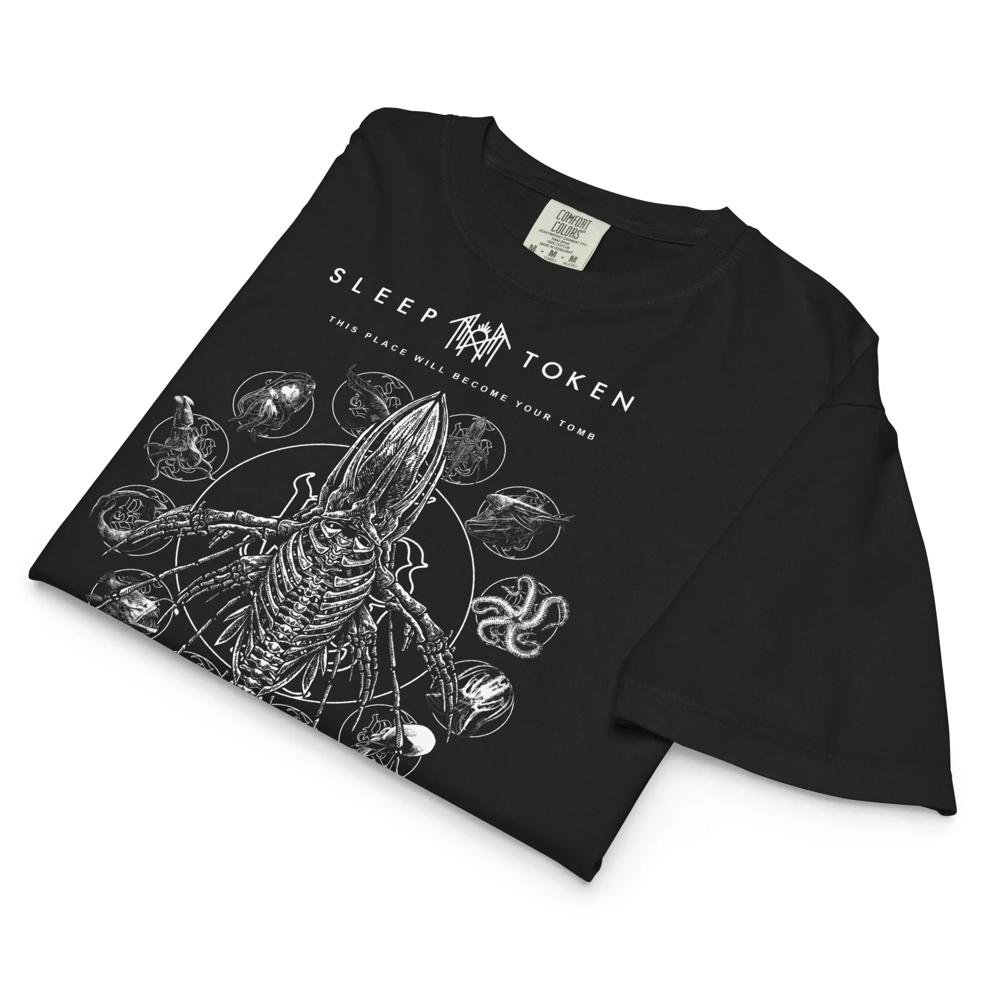 Sleep Token Mine Mineral Wash Womens Crop Top - Image 2