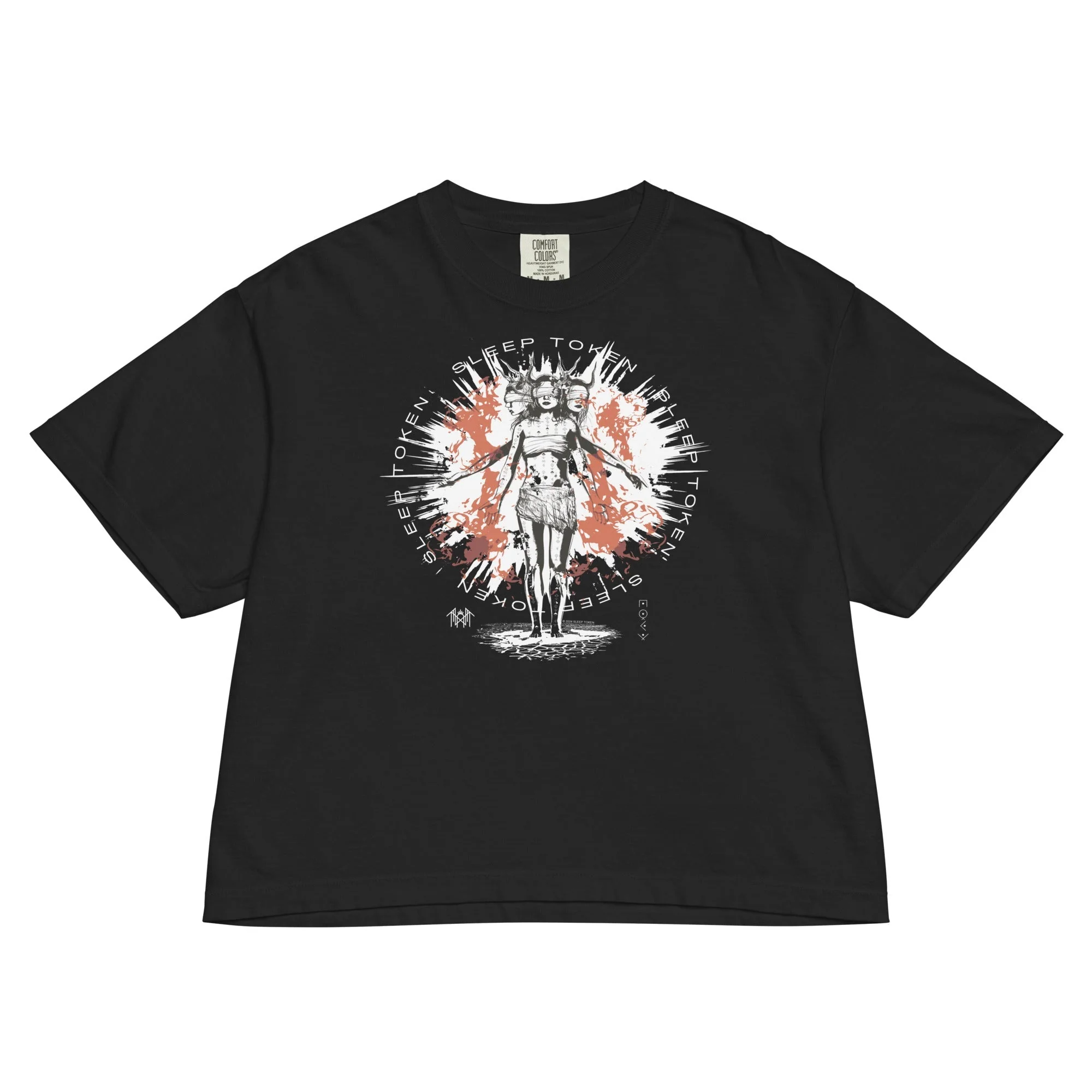 Sleep Token Nazareth Mineral Wash Womens Crop Top