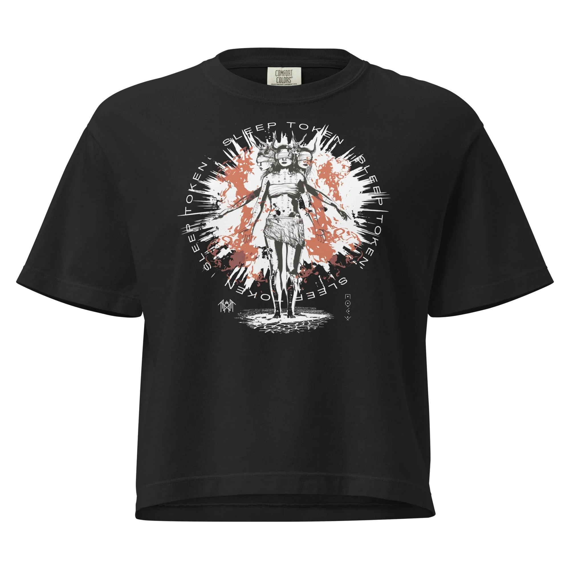 Sleep Token Nazareth Mineral Wash Womens Crop Top - Image 3