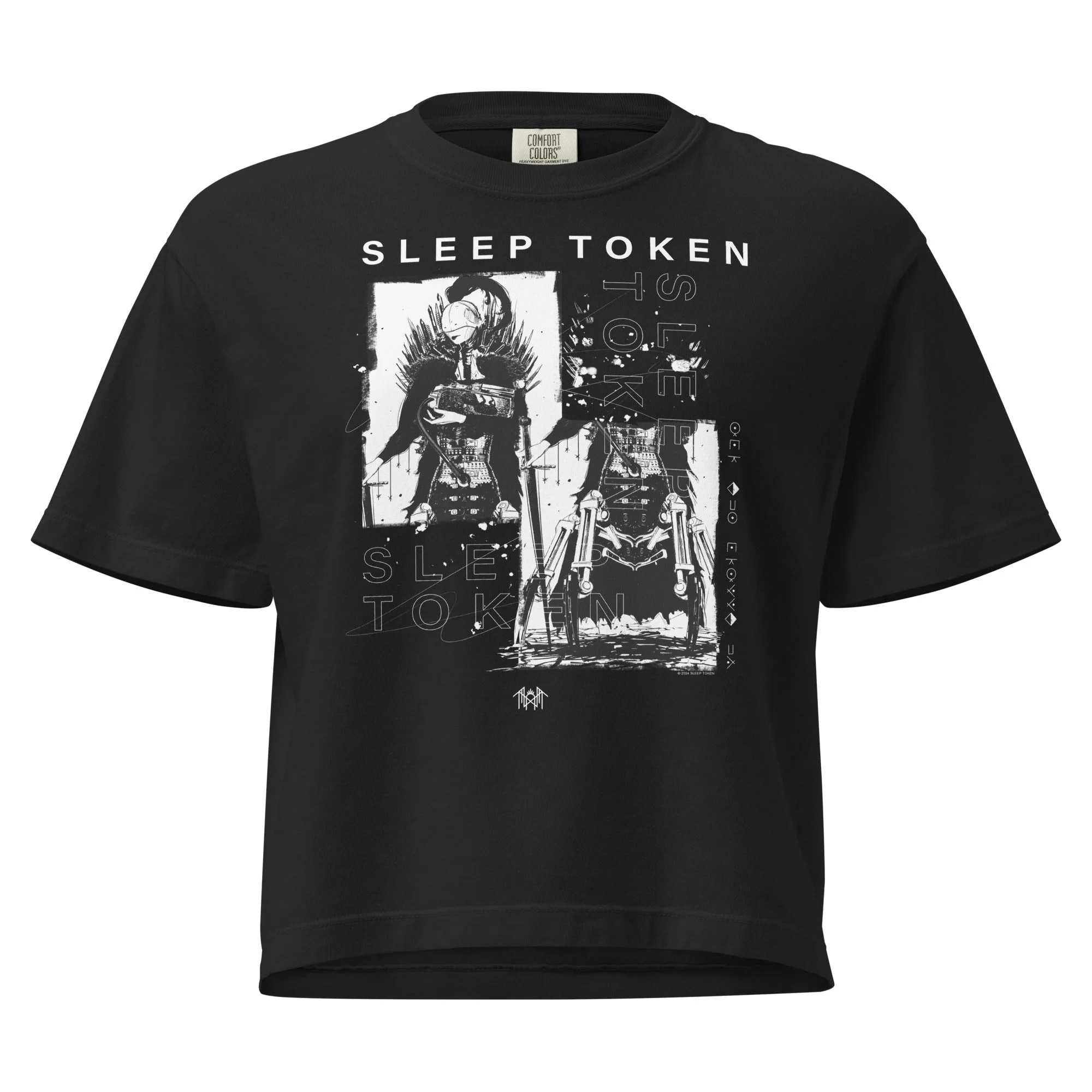 Sleep Token Sugar Mineral Wash Womens Crop Top - Image 3