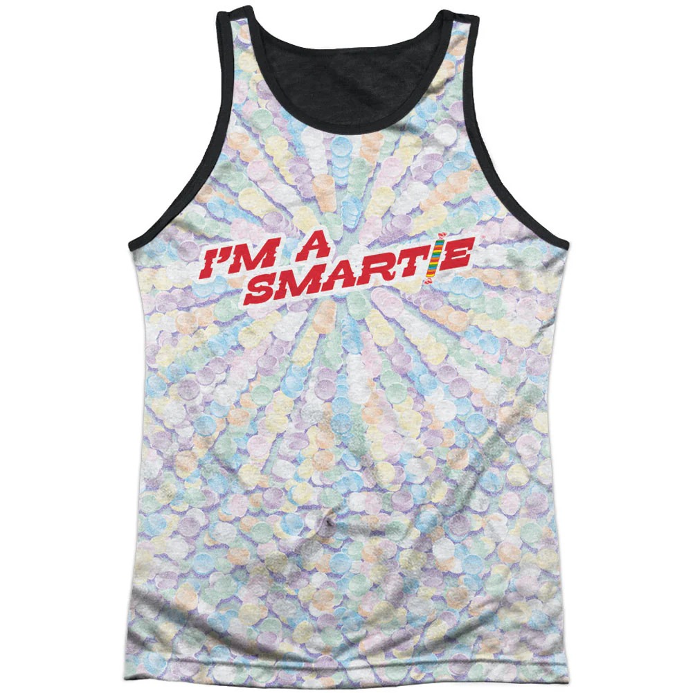 Smarties Candy Explosion Black Back Mens Tank