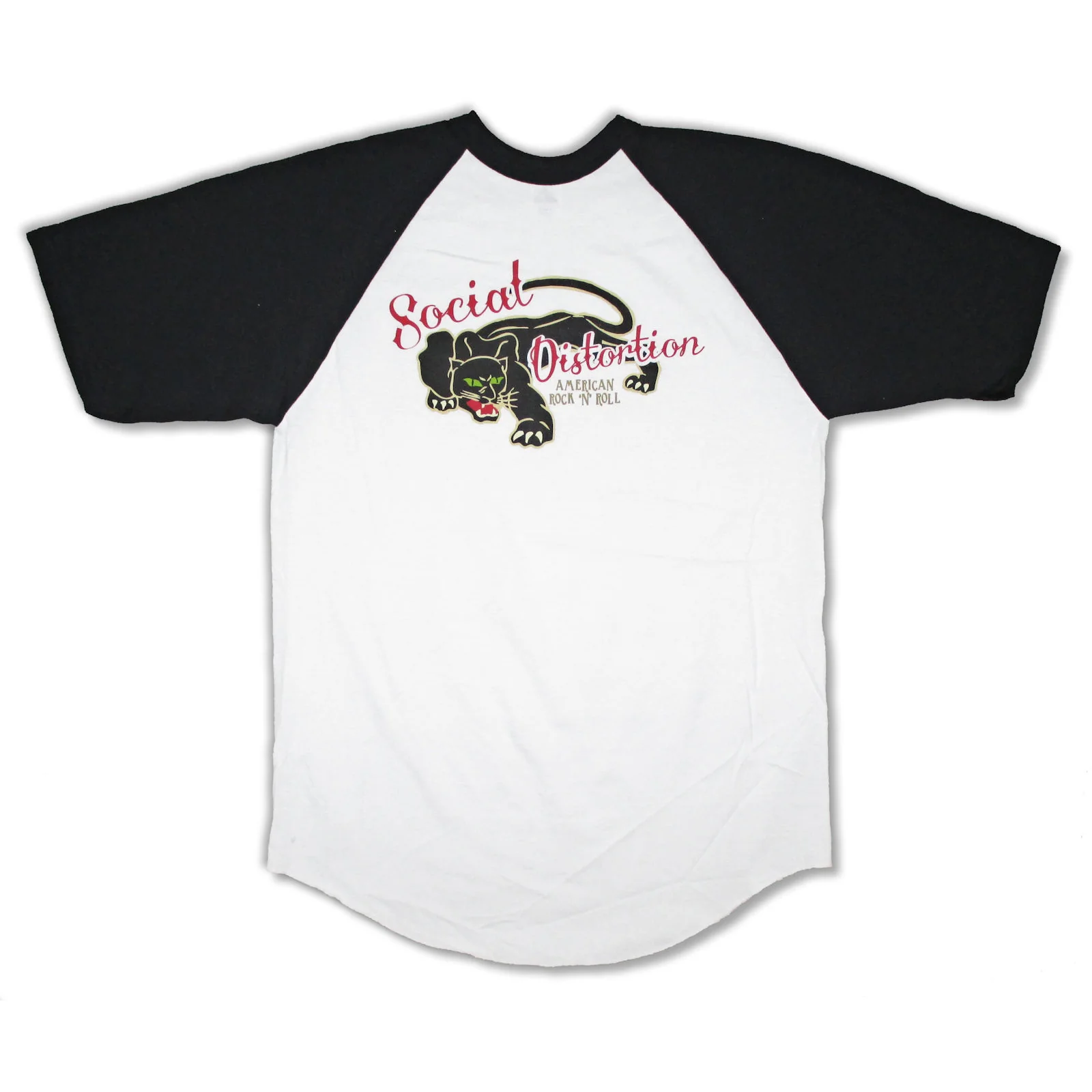 Social Distortion Panther American Rnr 3/4 Sleeve Raglan T-shirt
