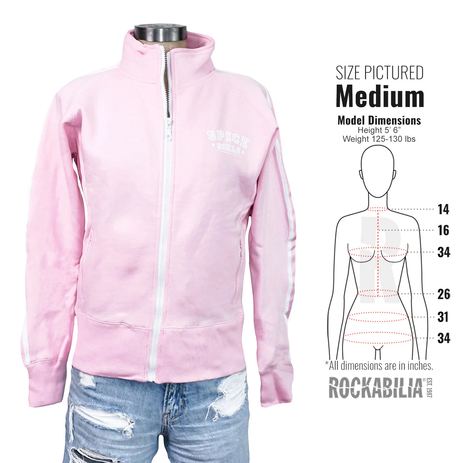 Spice Girls Pink Jogger Track Jacket Girls Jacket - Image 3