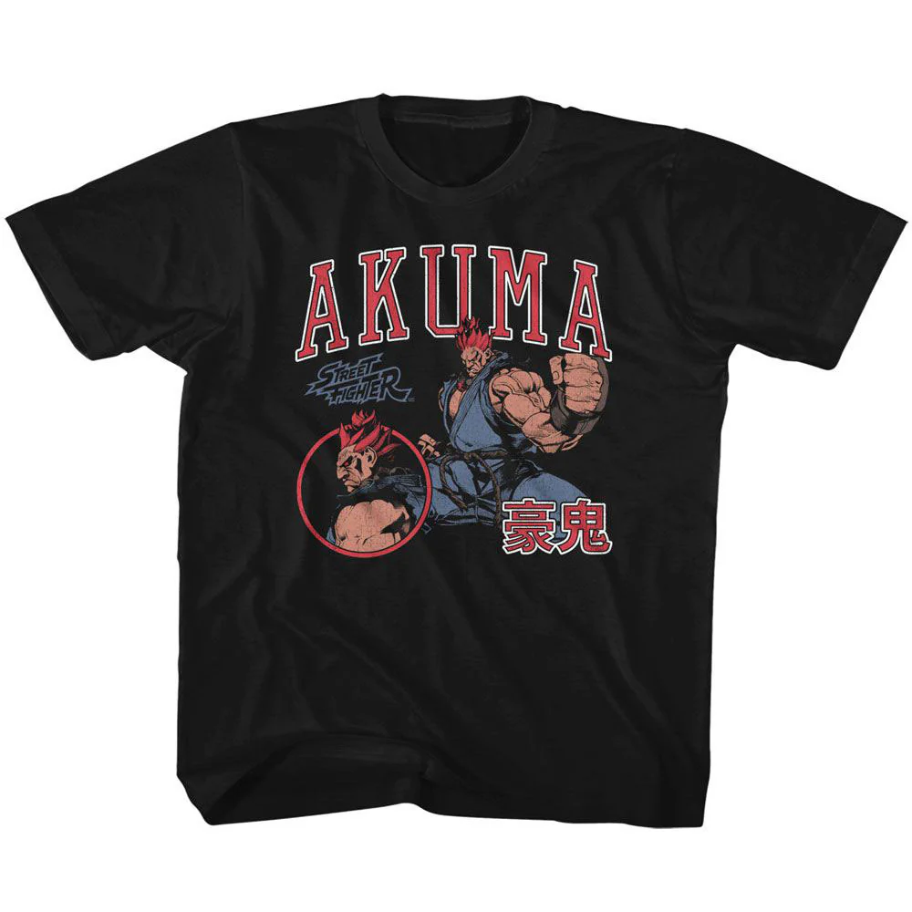 Street Fighter Street Fighter Akuma Varsity Youth T-shirt