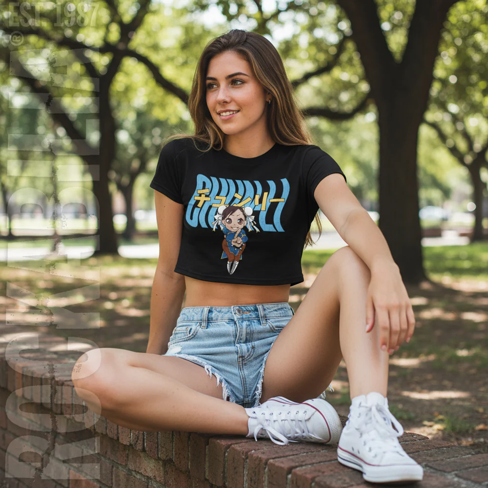 Street Fighter Street Fighter Chun Li Warped Text Junior Top - Image 2