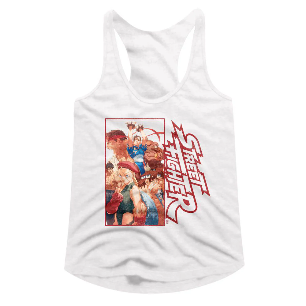 Street Fighter Street Fighter Multi Character Rectangle Junior Top