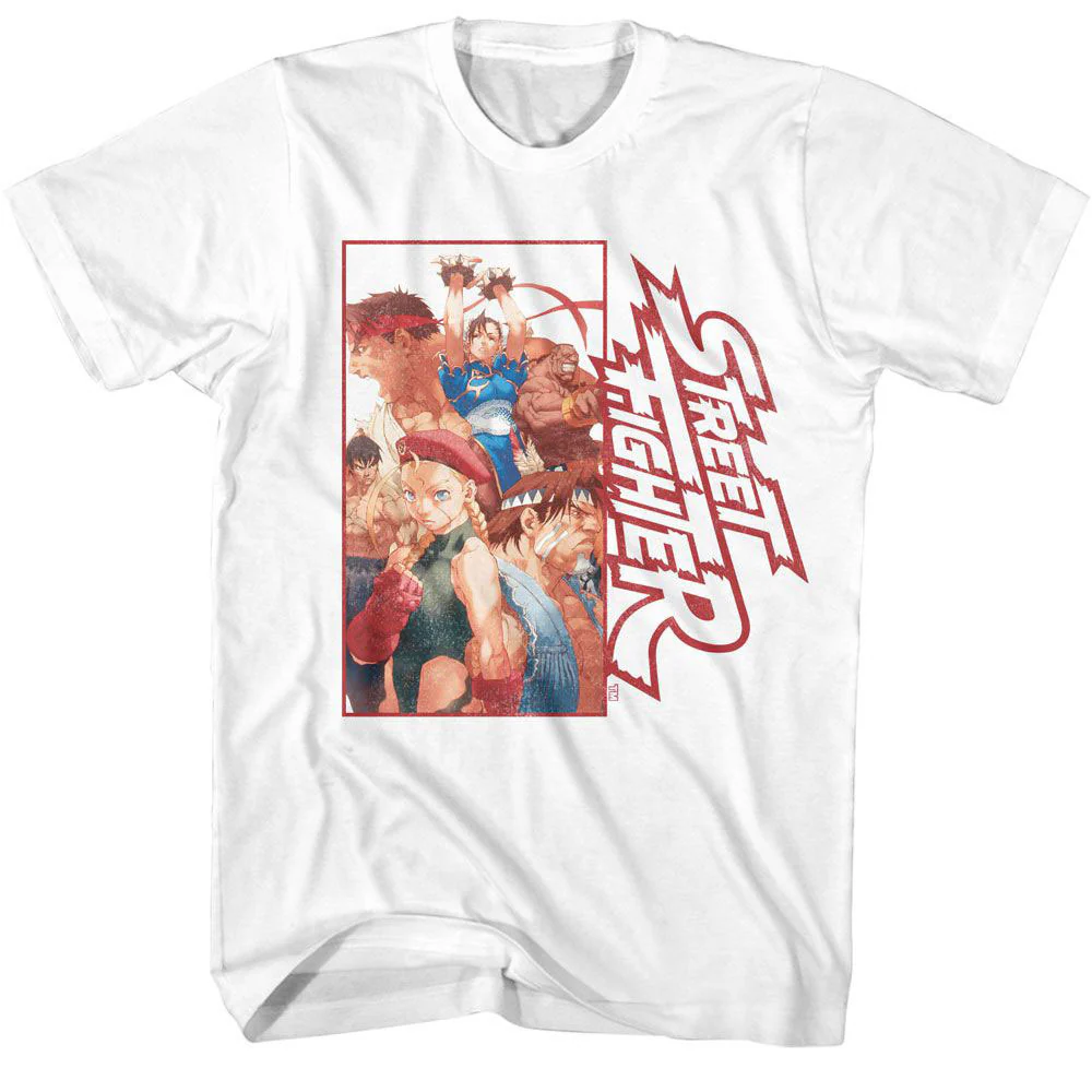 Street Fighter Street Fighter Multi Character Rectangle T-shirt