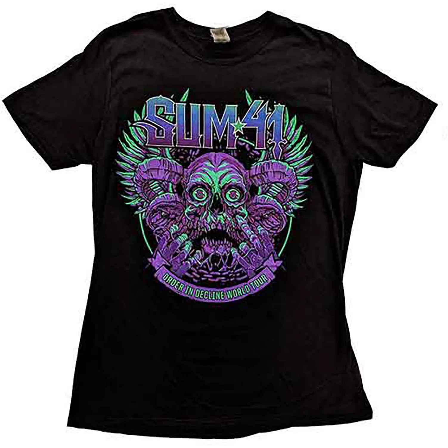 Sum 41 Order In Decline Tour 2020 Purple Skull T-shirt