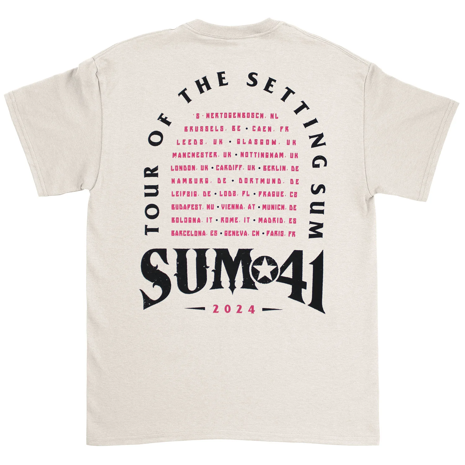 Sum 41 Tour '24 Pt.2 Pink Skull T-shirt - Image 2