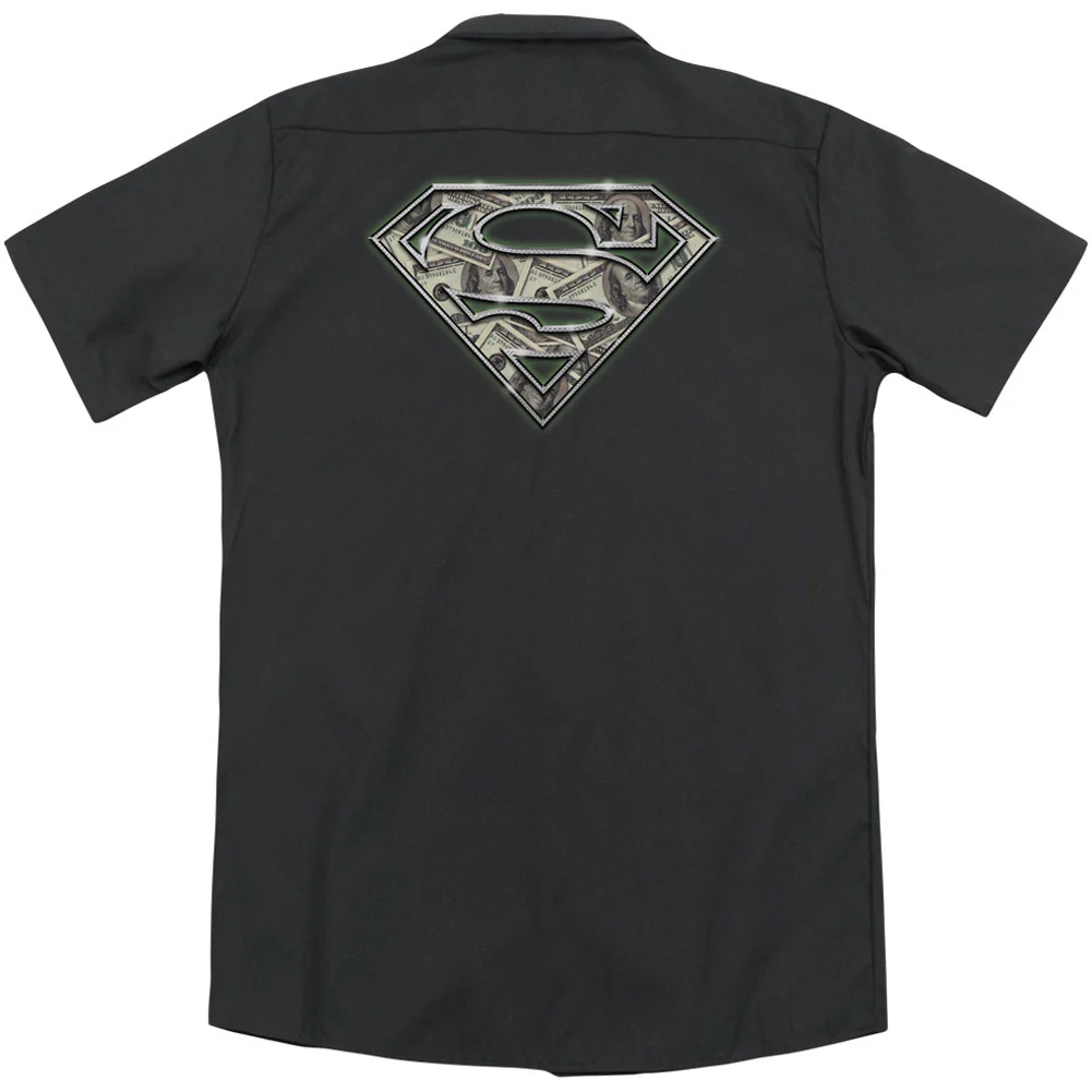 Superman All About The Benjamins (Back Print) Workshirt - Image 2