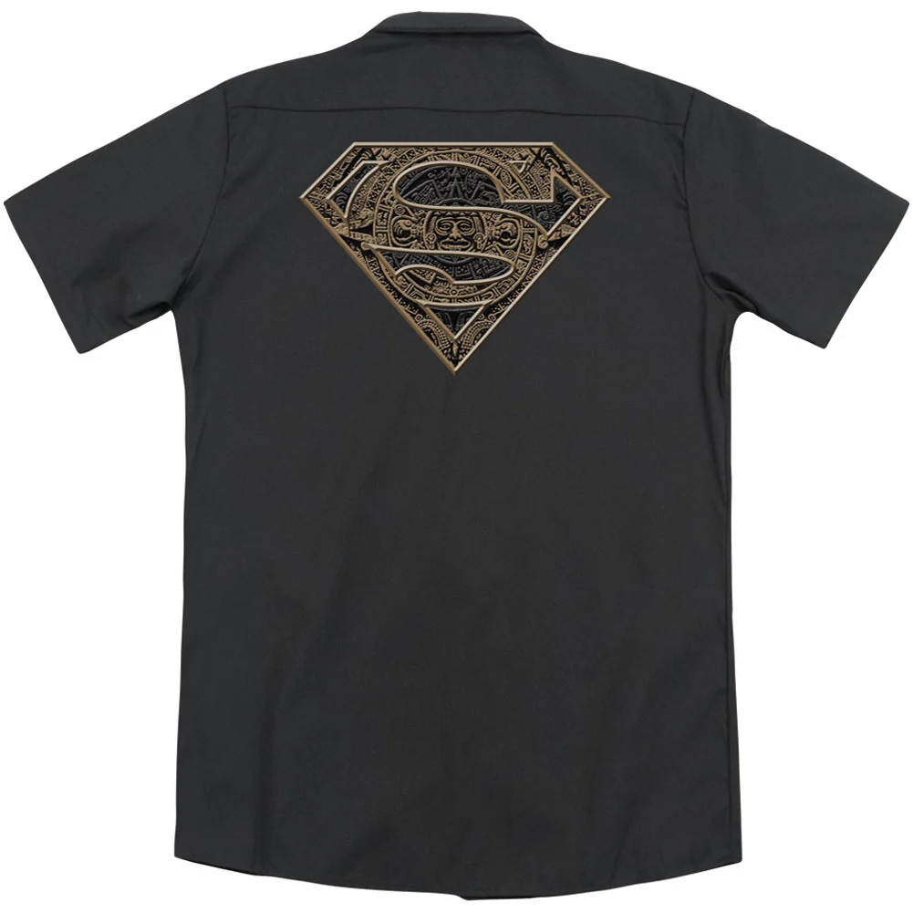 Superman Aztec Shield (Back Print) Workshirt - Image 2