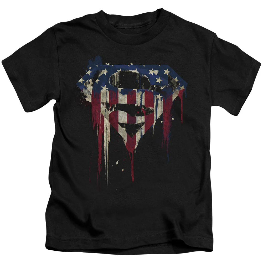 Superman Bleeding Shield Juvenile Childrens T-shirt