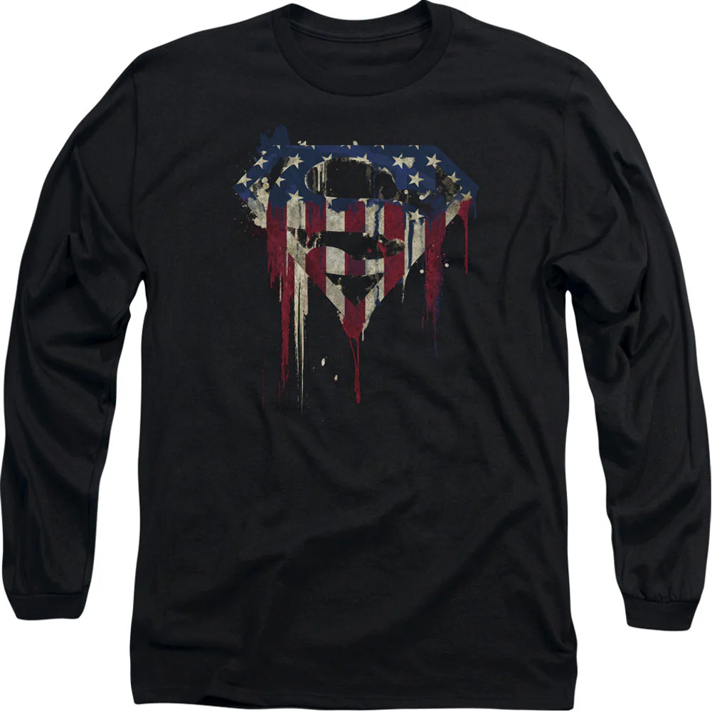 Superman Bleeding Shield Long Sleeve