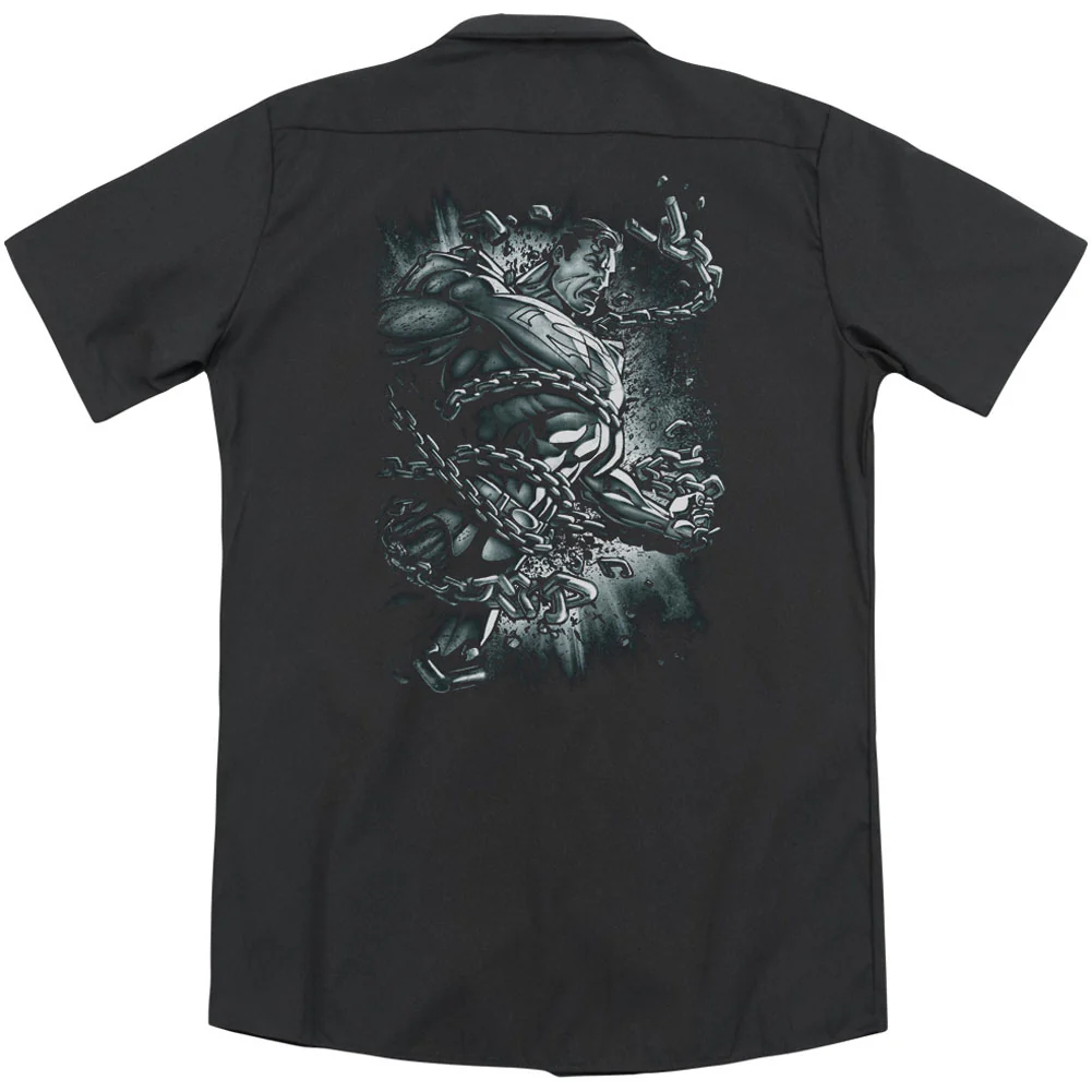 Superman Break Free (Back Print) Workshirt - Image 2