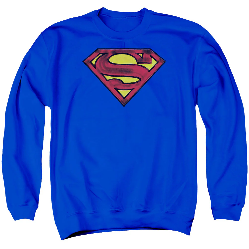 Superman Charcoal Shield Adult Sweatshirt