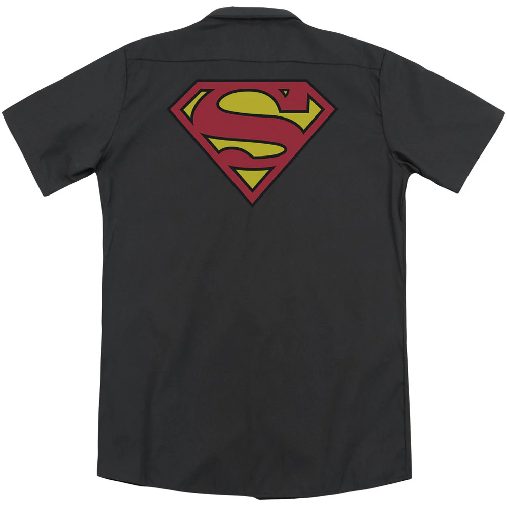 Superman Classic Logo (Back Print) Workshirt - Image 2