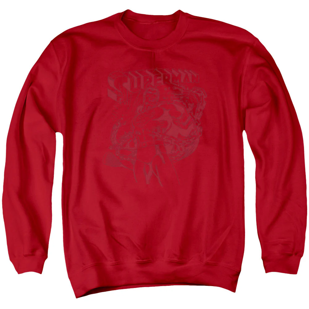 Superman Code Red Adult Sweatshirt