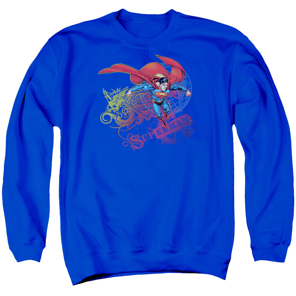 Superman Cool Word Supes Adult Sweatshirt