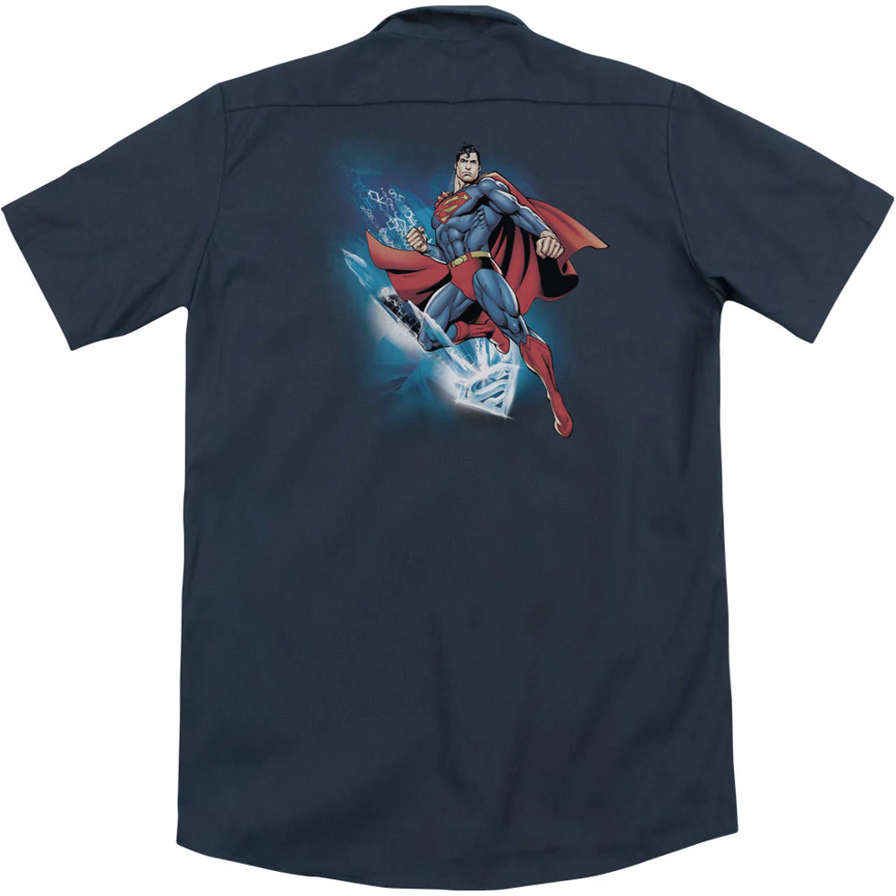 Superman Crystallize (Back Print) Workshirt - Image 2