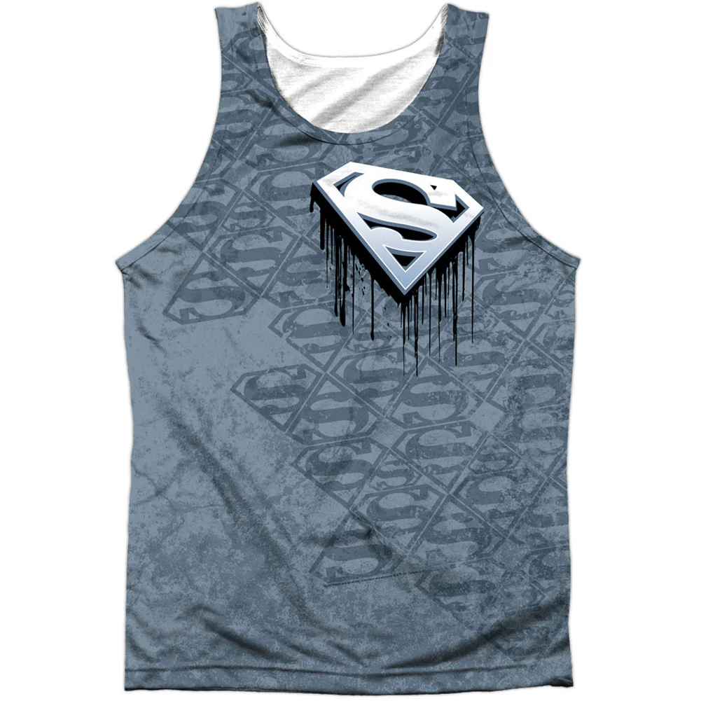 Superman Drip And Repeat 100% Poly Mens Tank