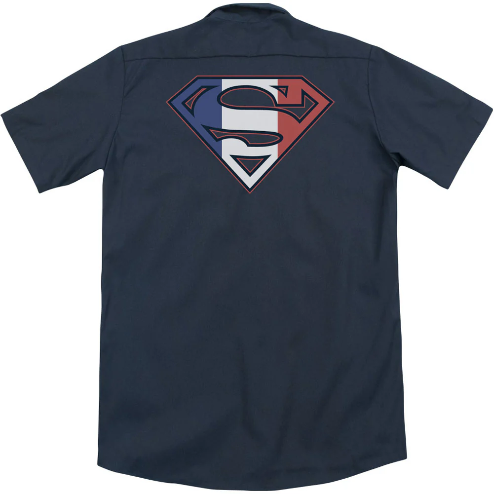 Superman French Shield (Back Print) Workshirt - Image 2