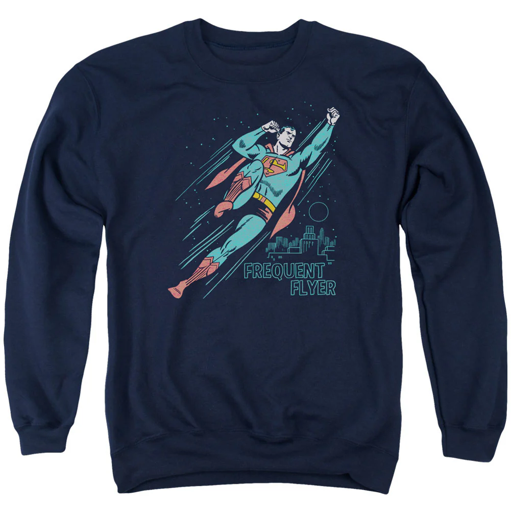 Superman Frequent Flyer Adult Sweatshirt