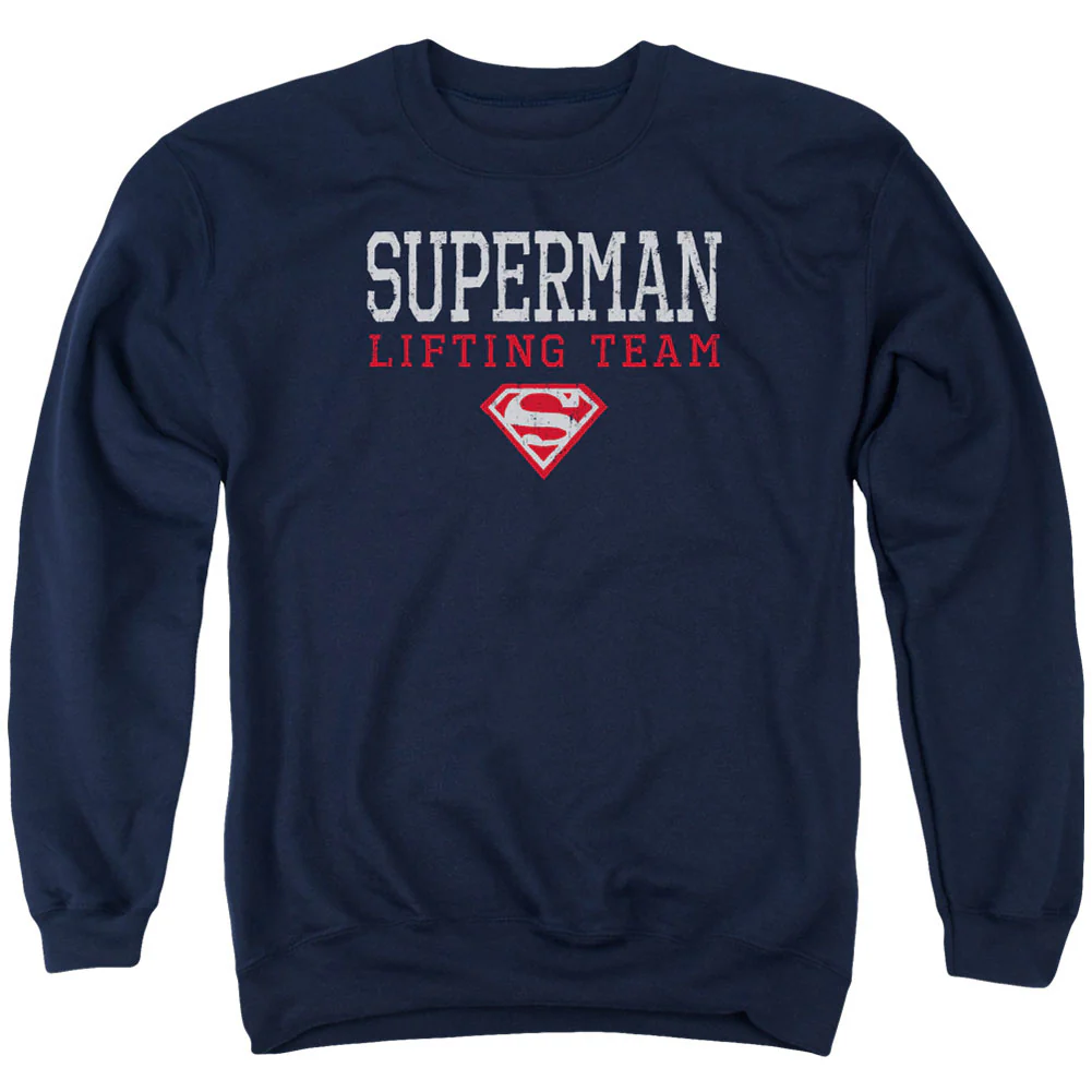 Superman Lifting Team Adult Sweatshirt