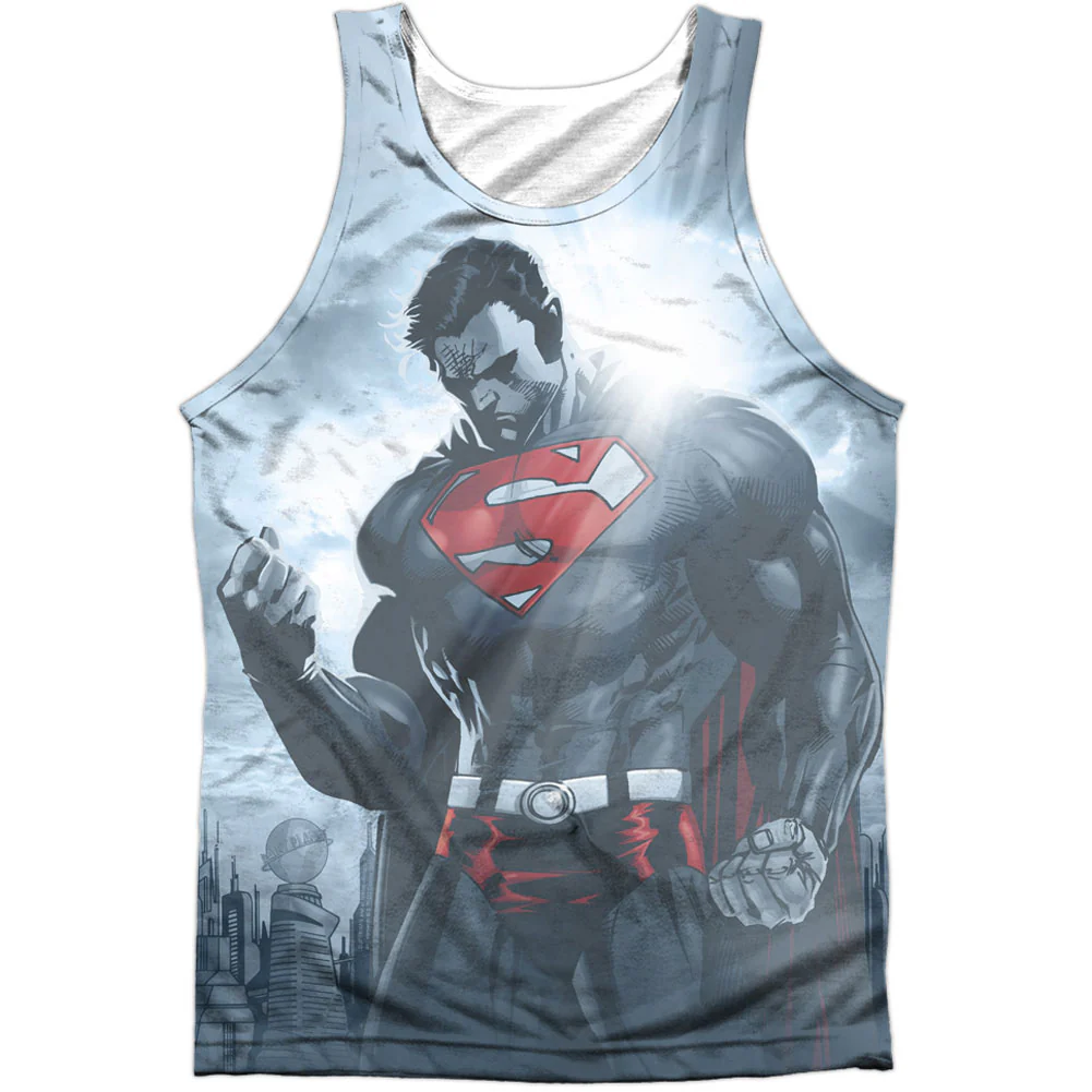 Superman Light Of The Sun 100% Poly Mens Tank