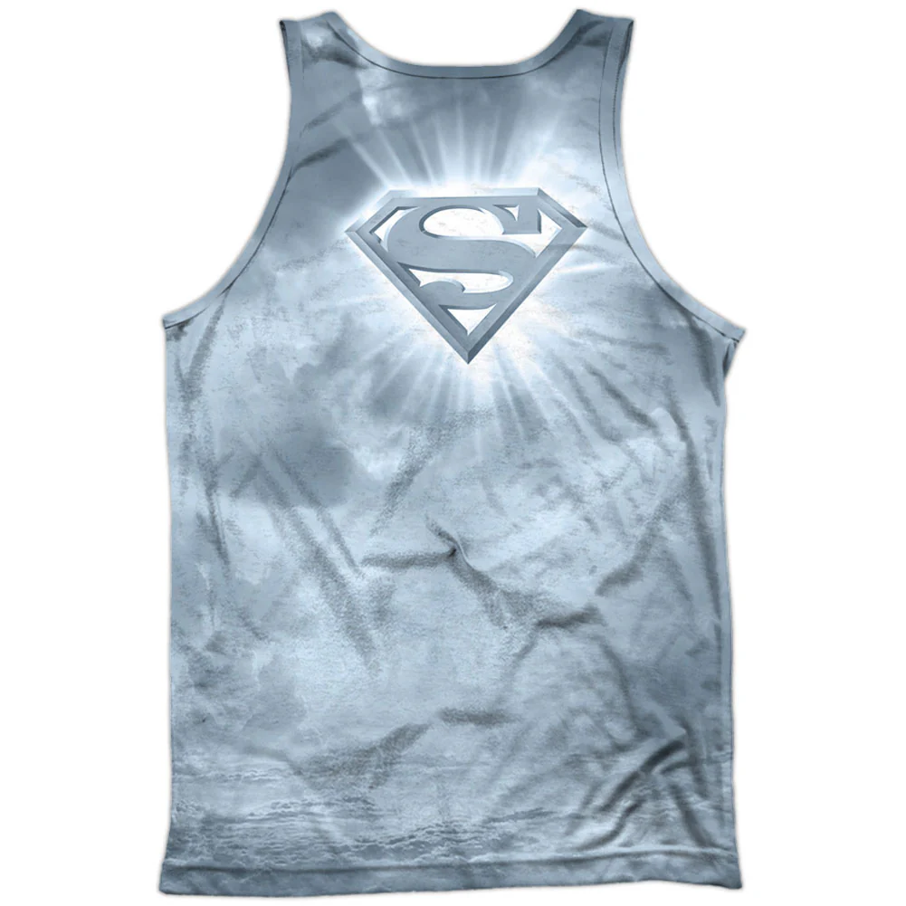 Superman Light Of The Sun 100% Poly Mens Tank - Image 2