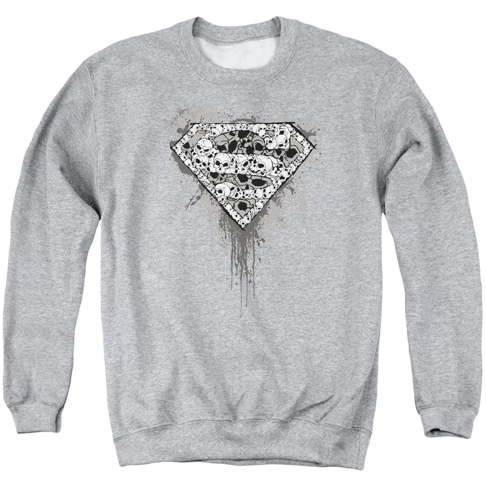Superman Many Super Skulls Adult Sweatshirt